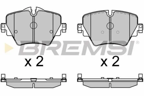 Гальмівні колодки пер. F40/F45/F46/G20/F90/G31/F97 14- (TRW) BREMSI BP3643