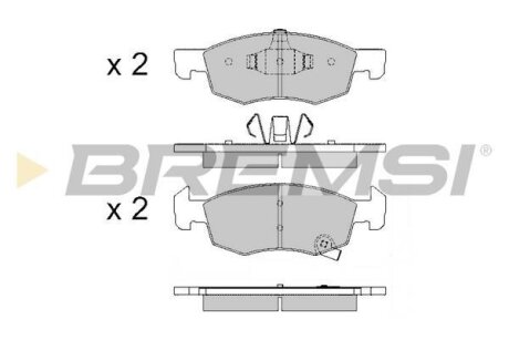 Гальмівні колодки перед. CORSA E 1.0-1.6 14- (ATE-TEVES) BREMSI BP3646