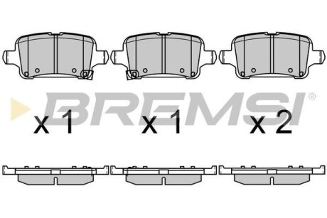 Гальмівні колодки зад. ASTRA 1.0-1.6 15-22 BREMSI BP3723