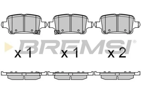 Гальмівні колодки зад. ASTRA 1.0-1.6 15-22 BREMSI BP3723