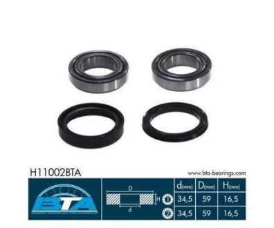 Комплект підшипника колеса передн Лів/Прав (34,5x59x16,5) NISSAN ALMERA I, CHERRY III, DATSUN 100A, MICRA I, SUNNY I 1.0-1.5 01.76-05.00 BTA H11002BTA
