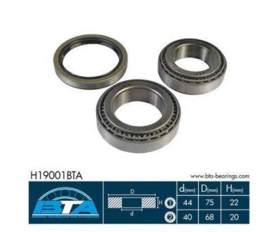 Підшипник маточини (передньої) Isuzu D-Max 02-/Opel Frontra B 98-04 (к-кт) BTA H19001BTA