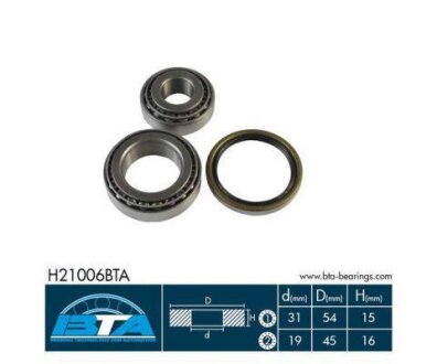 Підшипник ступиці пер. Ford Transit, Nissan Bluebird 81-> BTA H21006BTA