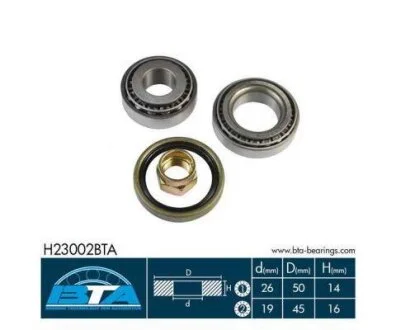 Підшипник ступиці зад. Kia Rio <-05, Mazda 626 <-87 (26x50x14) BTA H23002BTA