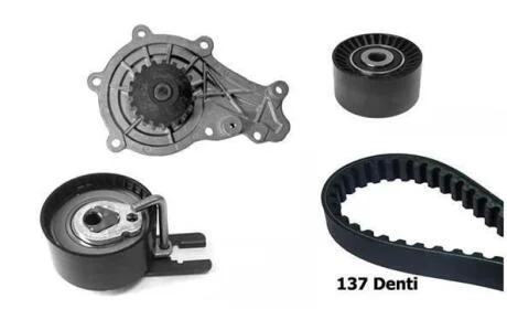 CITROEN К-т ГРМ (помпа + ремень 137 зуб+ 2 ролика) Berlingo,C2/3/4 1.6HDI,Fiat Scudo,Ford Fiesta,Focus 1.6TDCI BUGATTI KBU10052A