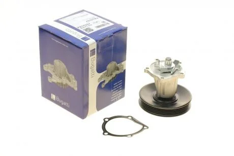 Помпа системи охолодження Chevrolet Aveo/Kalos 1.2 08-/Spark 1.0/1.2 10- (R/B) (7 лоп) (4 кан.) BUGATTI PA10167