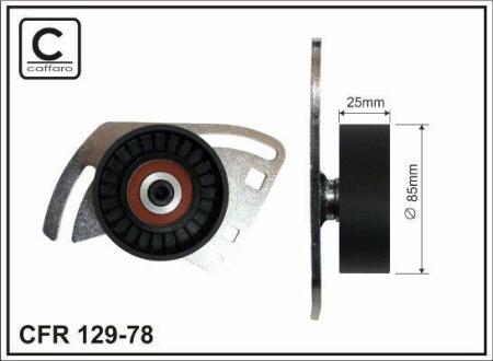 Ролик натяжного механізму поліклинового ремня Citroen BX/Visa/ZX, Peugeot 205/I/II/309 I/II/405 I 1.6-1.9D 10.82-09.98 85x10x25 CAFFARO 12978