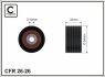 Ролик проміжний ремня ГРМ Dacia Duster/Logan/II/MCV/Sandero, Nissan Kubistar, Renault Clio/II/III/Fluence/Grand Scenic II/III 1.4-1.6LPG 11.97- 54x10x32 CAFFARO 2626 (фото 1)