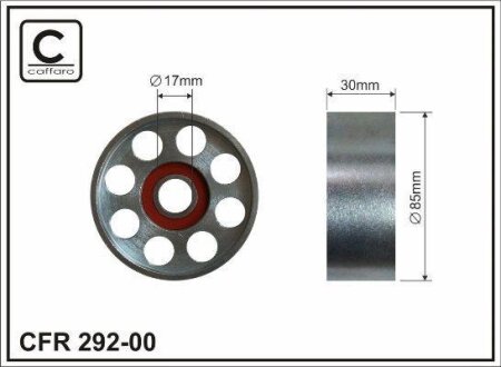 Ролик натяжного механізму поліклинового ремня Land Rover Defender/Discovery I 2.5D 10.89-12.01 85x17x30 CAFFARO 29200