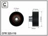 Ролик проміжний поліклинового ремня Citroen C2/C3 I/C4/Grand Picasso I/C4 I, Peugeot 206 CC/207/CC/307/SW 1.4D/1.6D 02.02- 70x10x27 CAFFARO 325-119 (фото 1)