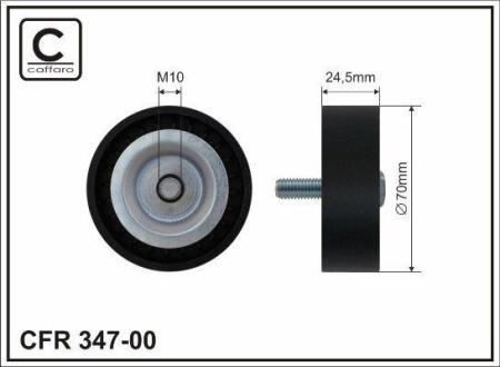 Ролик проміжний поліклинового ремня (70x17x24mm) Chrysler 200, Sebring - Citroen C-Crosser - Dodge Avenger, Caliber - Fiat Ffeemont - Jeep Compass, Patriot 1.8-3.6 06.06-  CAFFARO 34700