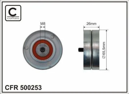 Натяжний ролик, поліклиновий ремінь CAFFARO 500253