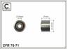Ролик проміжний поліклинового ремня Citroen Berlingo/Jumpy/Xsara, Fiat Scudo, Mercedes Actros MP2/MP3, Peugeot 206/306/Expert/Partner/Partnerspace 1.9D/11.9D 06.96- 37x10x27 CAFFARO 70-71 (фото 1)