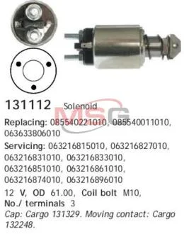 Щіткотримач стартера Ford Transit (Bosch) CARGO 131112