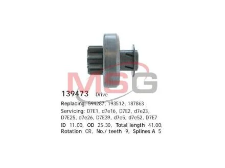 Бендикс стартера Citroen,Peugeot,Alfa romeo,Fiat,Ford,Lancia (HC-) CARGO 139473