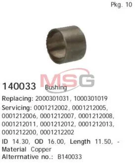 Втулка стартера (14.30x16,00x11.50) CARGO 140033