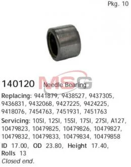 Подшипник генератора игольчатый закрытый Lucas 17x23.8x17.4 CARGO 140120