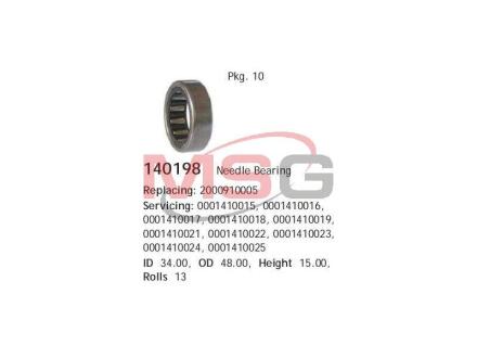 Подшипник игольчатый стартера Iveco/Volvo/Daf/Man (34x48x15) CARGO 140198