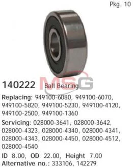 Подшипник 608-2RS-C3 CARGO 140222