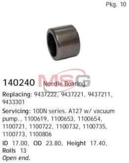 Подшипник генератора игольчатый открытый Lucas 17x23.8x17.4 CARGO 140240