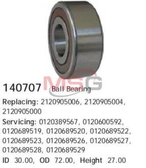 Пiдшипник генератора CG140707 (30.0*72.0 *27.0) CARGO 140707