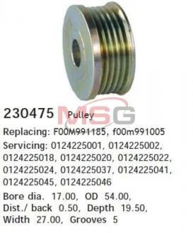 Шків ременя генератора CARGO 230475