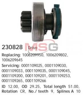 МЕХАНІЗМ ВІЛЬНОГО ХОДУ СТАРТЕРА CARGO 230828