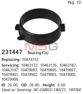 Кришка пiдшипника DR, CG231447 - s.r.e CARGO 231447