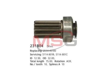 Бендикс стартера реставрація CARGO 231804