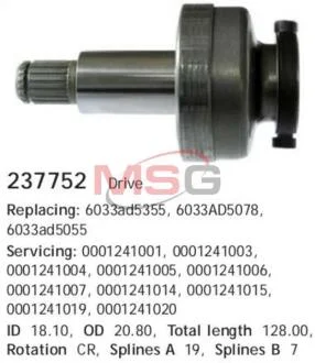 Бендикс стартера CARGO 237752