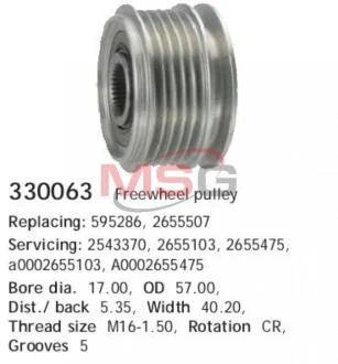 ШКИВ ГЕНЕРАТОРА CARGO 330063