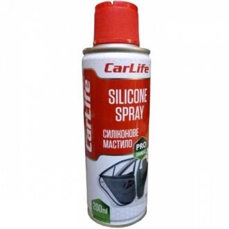 Силіконове мастило SILICONE SPRAY, 200ml (24шт/уп) CarLife CF200