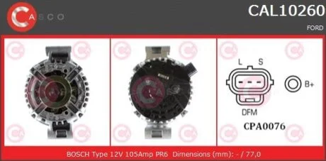 Генератор CASCO CAL10260AS
