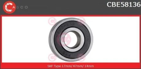 Подшипник генератора (17х47х14) CASCO CBE58136AS