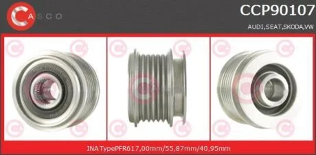 Шків, генератор CASCO CCP90107AS