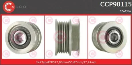 Шків, генератор CASCO CCP90115GS