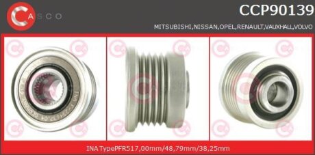 Шків, генератор CASCO CCP90139AS