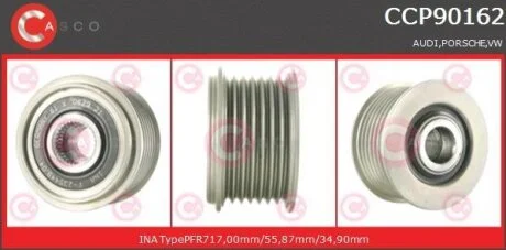 Ремінний шків, генератор CASCO CCP90162AS