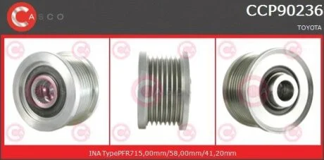 Шків, генератор CASCO CCP90236AS