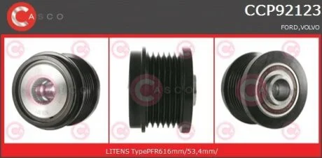 Ременный шкив, генератор CASCO CCP92123AS