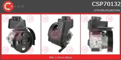Гідравлічний насос, механізм рульового керування CASCO CSP70132AS
