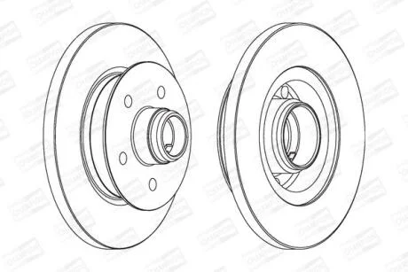 Гальмівний диск передній VW Transporter III CHAMPION 561437CH-1