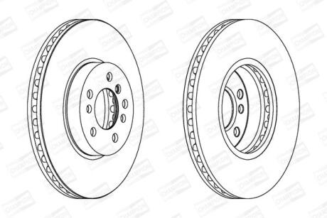 Тормозной диск передний BMW X3 (E83) X5 (E53) 00-11 CHAMPION 562134CH-1