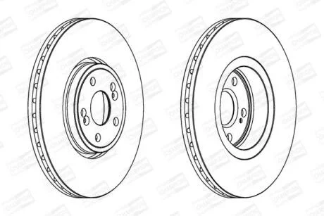 Гальмівний диск передній Renault Espace, Vel Satis CHAMPION 562187CH-1