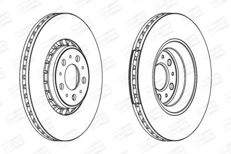Гальмівний диск передній Volvo XC-90 CHAMPION 562217CH1