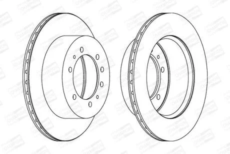 Гальмівний диск задній Nissan Patrol GR V CHAMPION 562223CH1