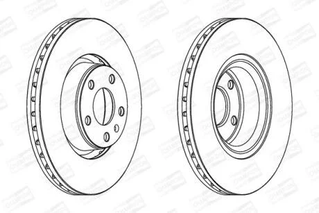 Гальмівний диск передній Audi A6,A8 / Saab 9-5 CHAMPION 562265CH1