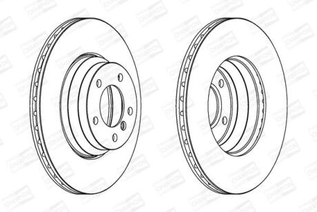 Гальмівний диск передній BMW 1-Series, 3-Series, X1 CHAMPION 562395CH1
