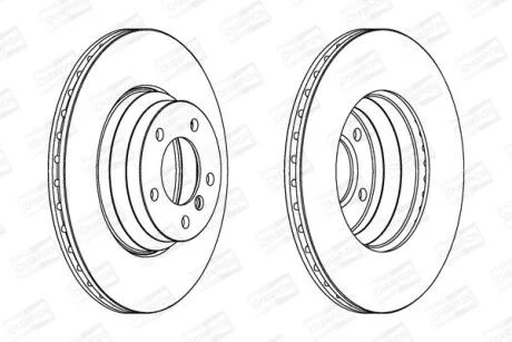 Гальмівний диск передній BMW 1-Series, 3-Series, X1 CHAMPION 562395CH1