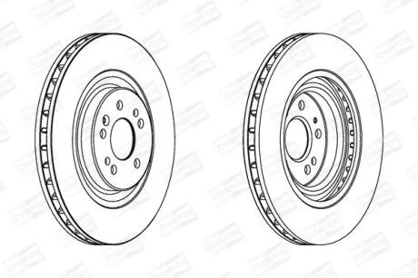 Гальмівний диск передній Mercedes M-Class CHAMPION 562402CH-1